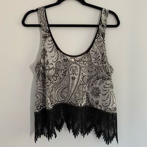 NWOT Free People Paisley Lace Blouse M